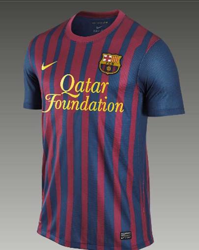 New Barcelona Home Shirt Qatar Foundation