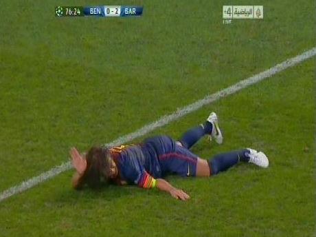 Carles Puyol Benfica Injury