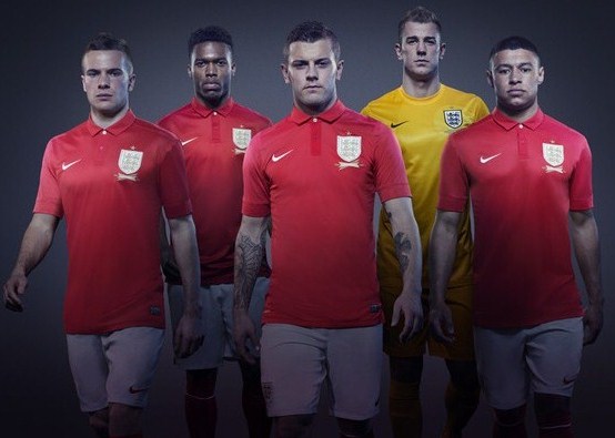 Red England Soccer Jersey 2013