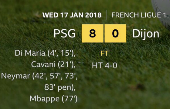 PSG 8-0 Dijon