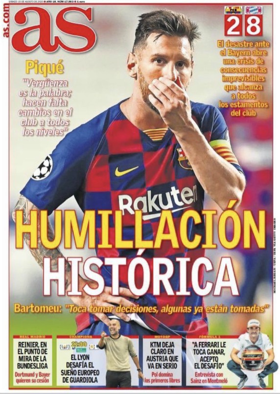 Barca vs Bayern AS Post Match Headline