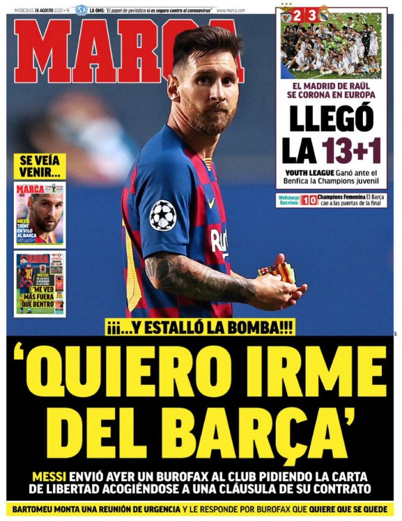 Marca Reaction Messi Wanting to Leave Barca