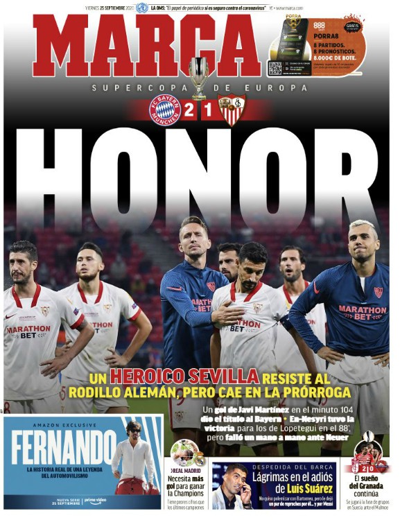 Marca Reaction Bayern Sevilla Super Cup