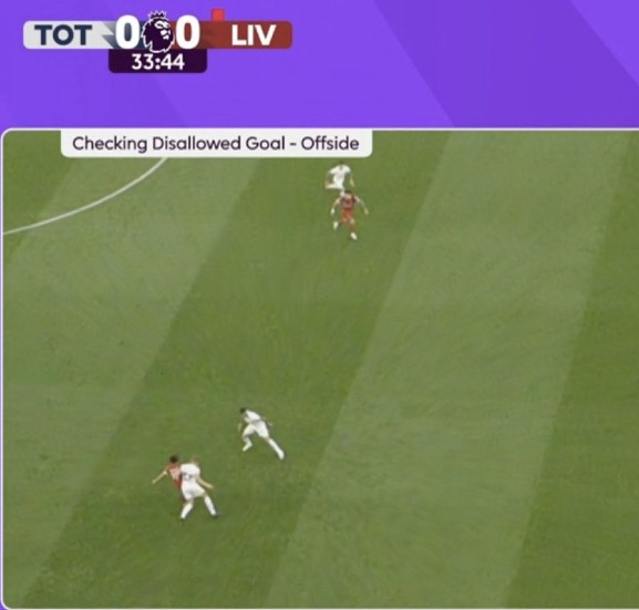 Diaz offside vs Spurs 2023