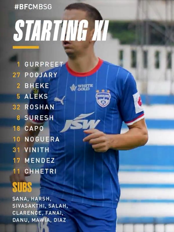 Bengaluru FC vs Mohun Bagan Super Giant Lineup 2024