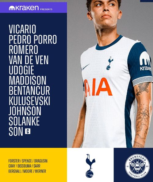 Tottenham vs Brentford Lineup 2024