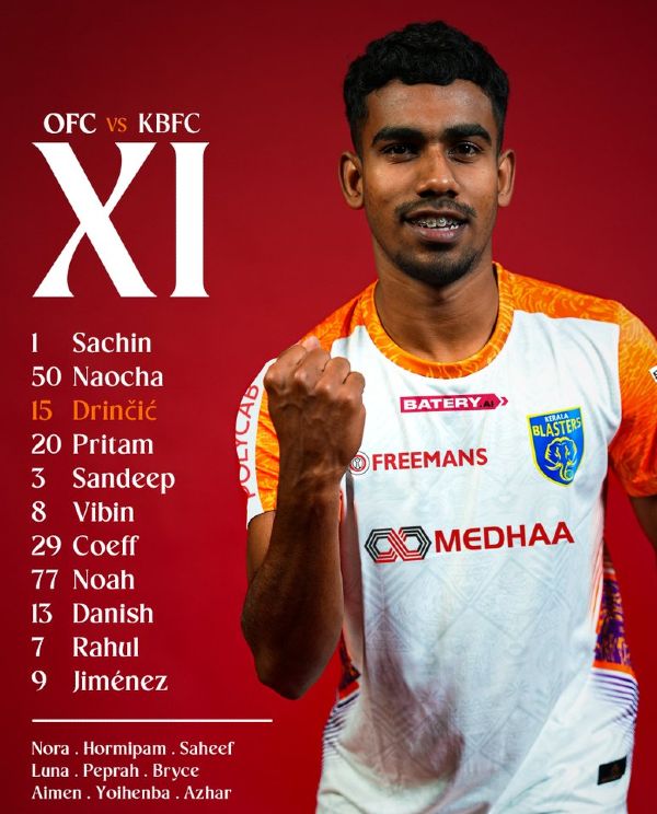 Odisha FC vs Kerala Blasters Lineups 2024