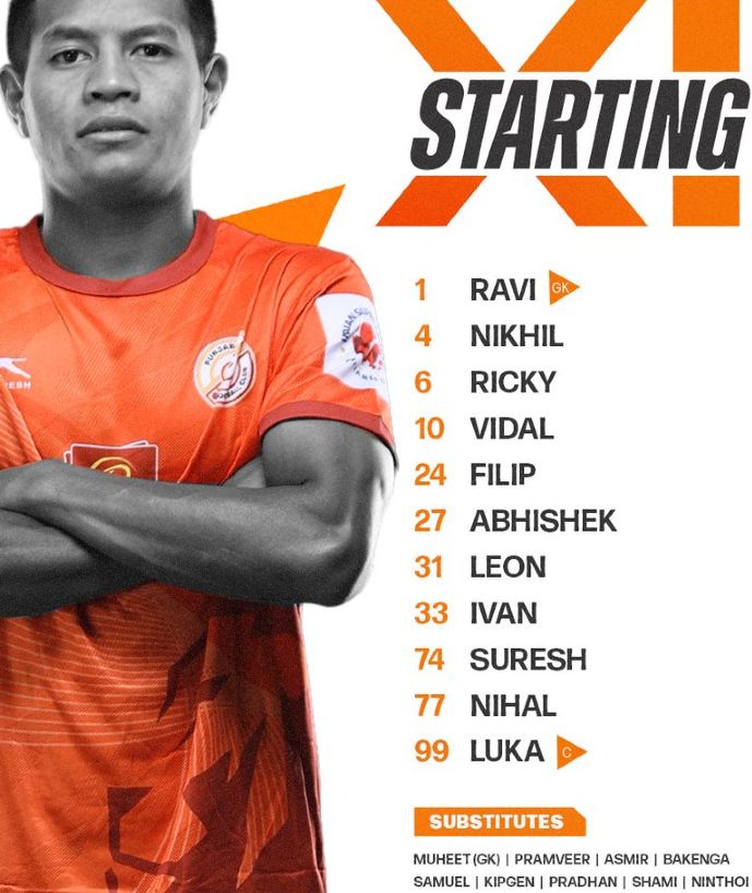 punjab fc starting lineup vs mumbaI CITY ISL 24-25