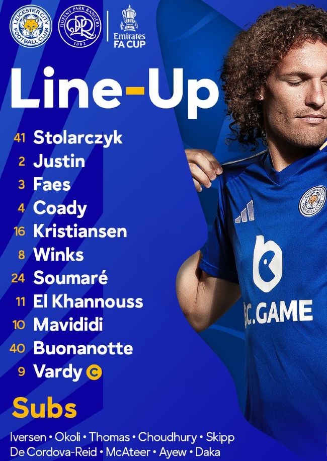 Leicester City vs QPR Lineups 2025 January FA Cup